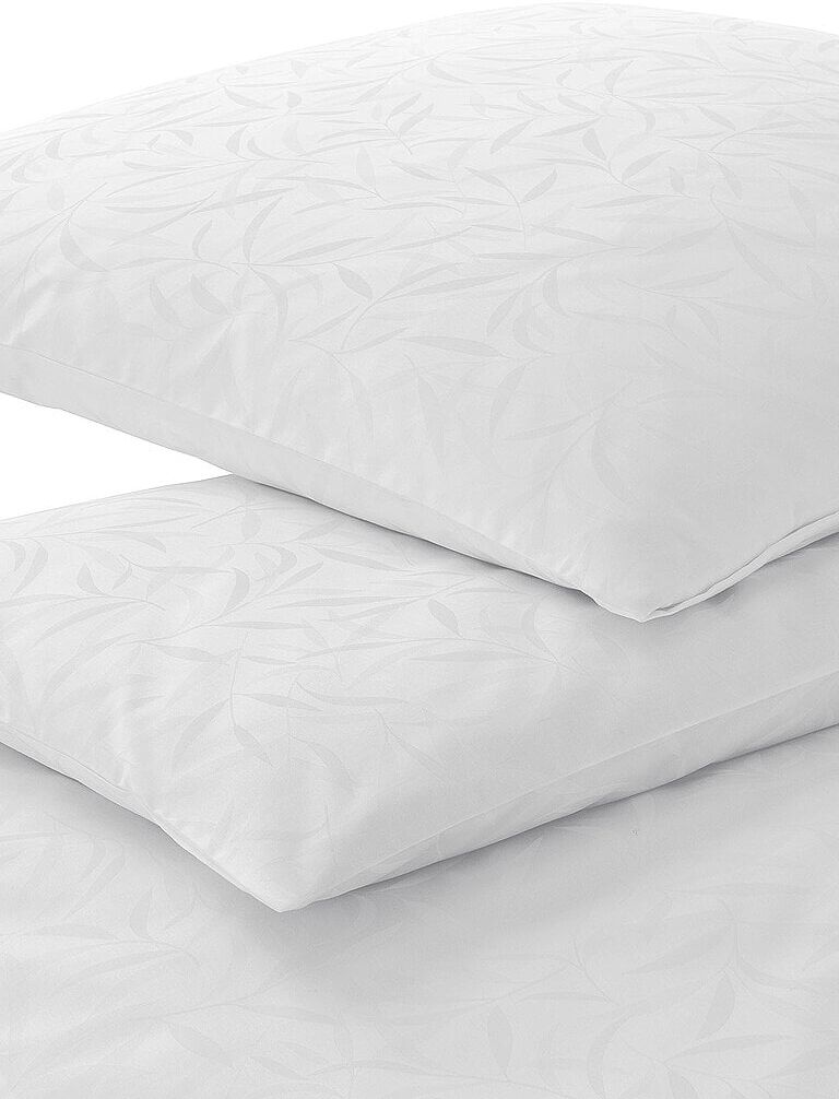 ELEGANTE Damast Bettwäsche MURIEL 70x90cm/140x200cm Weiss weiss EG