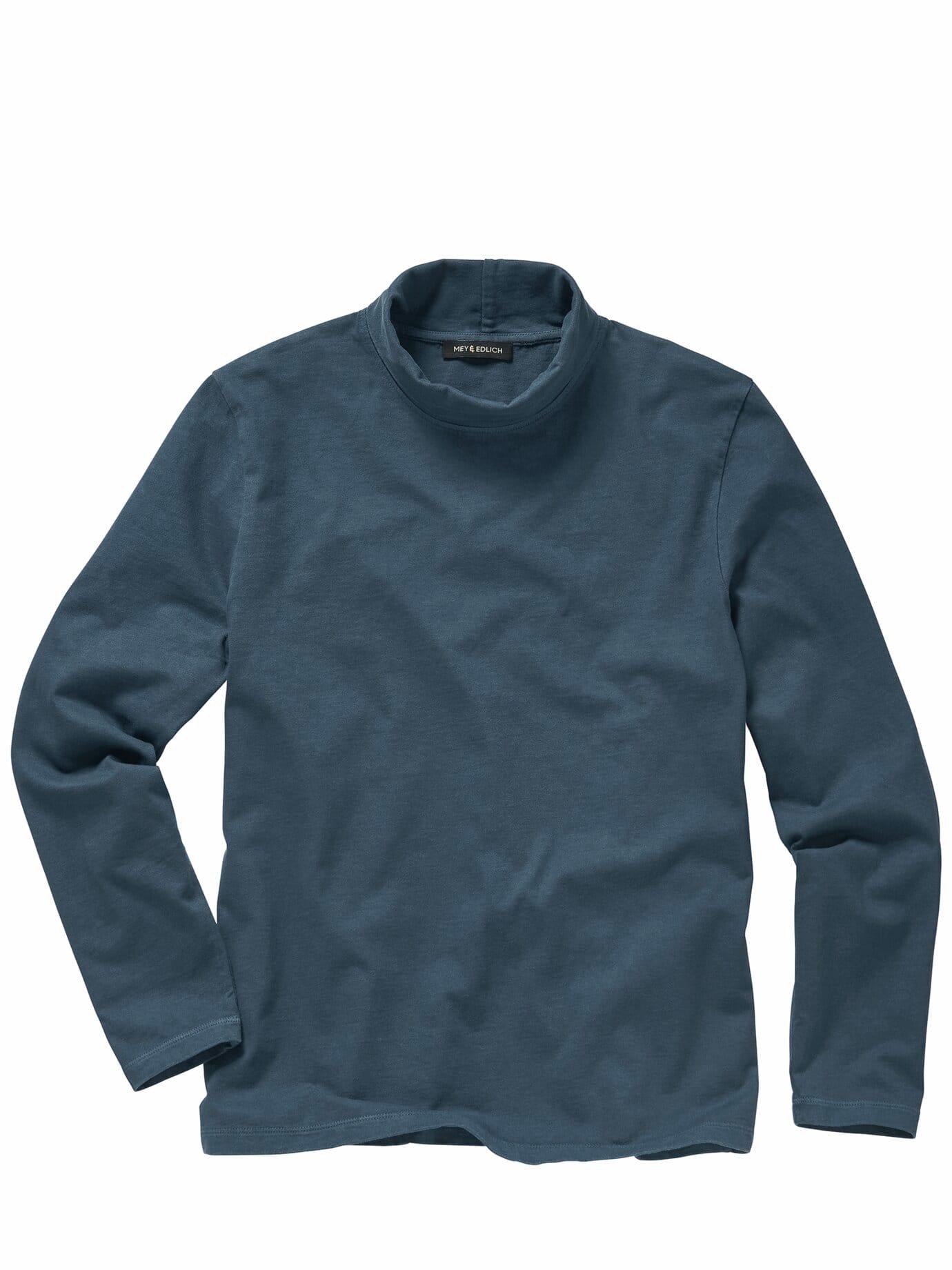 Mey & Edlich Herren Hals-über-Kopf-Rollneck Blau 100 % Baumwolle