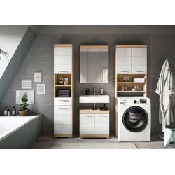 Badezimmer Lambada 4-tlg. ca. 160 cm Eiche/Weiß