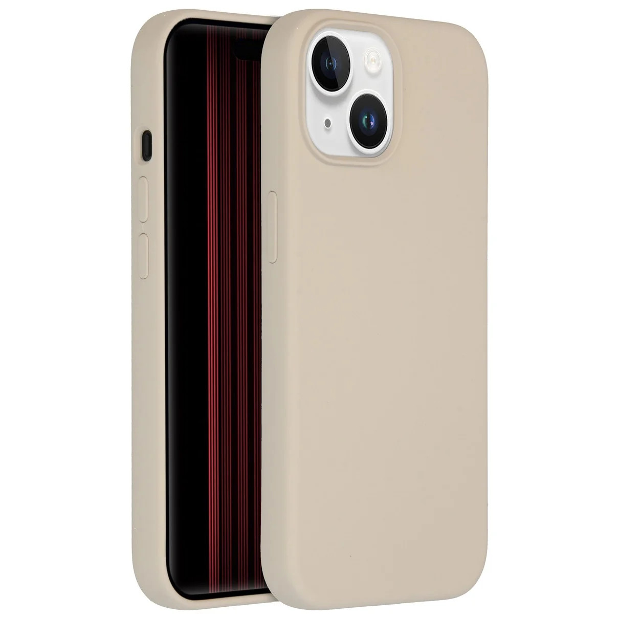 Accezz Liquid Silicone Backcover met MagSafe voor iPhone 15 - Grijs