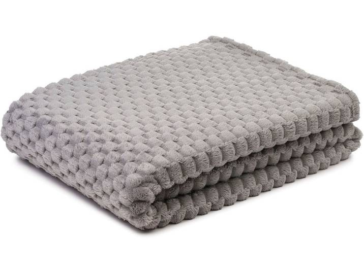 Wohndecke GÖZZE Decke 3D - Bubbles , silber, B:150cm L:200cm, Polyester, Wohndecken, Wohndecke, Jacquard gewebte Decke in 3D Optik