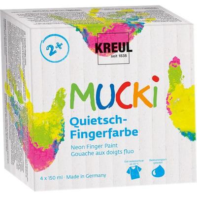 KREUL MUCKI Quietsch-Fingerfarbe Set 4 x 150 ml
