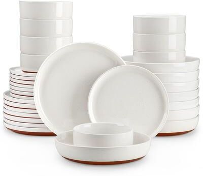 MALACASA Tara Modern Sesame Decoration Stoneware Dinnerware
