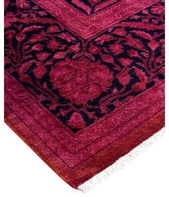 Overton "Fine Vibrance, One-of-a-Kind Hand-Knotted Area Rug - Pink, 6' 1"" x 9' 2"" - 6' 1"" x 9' 2"""