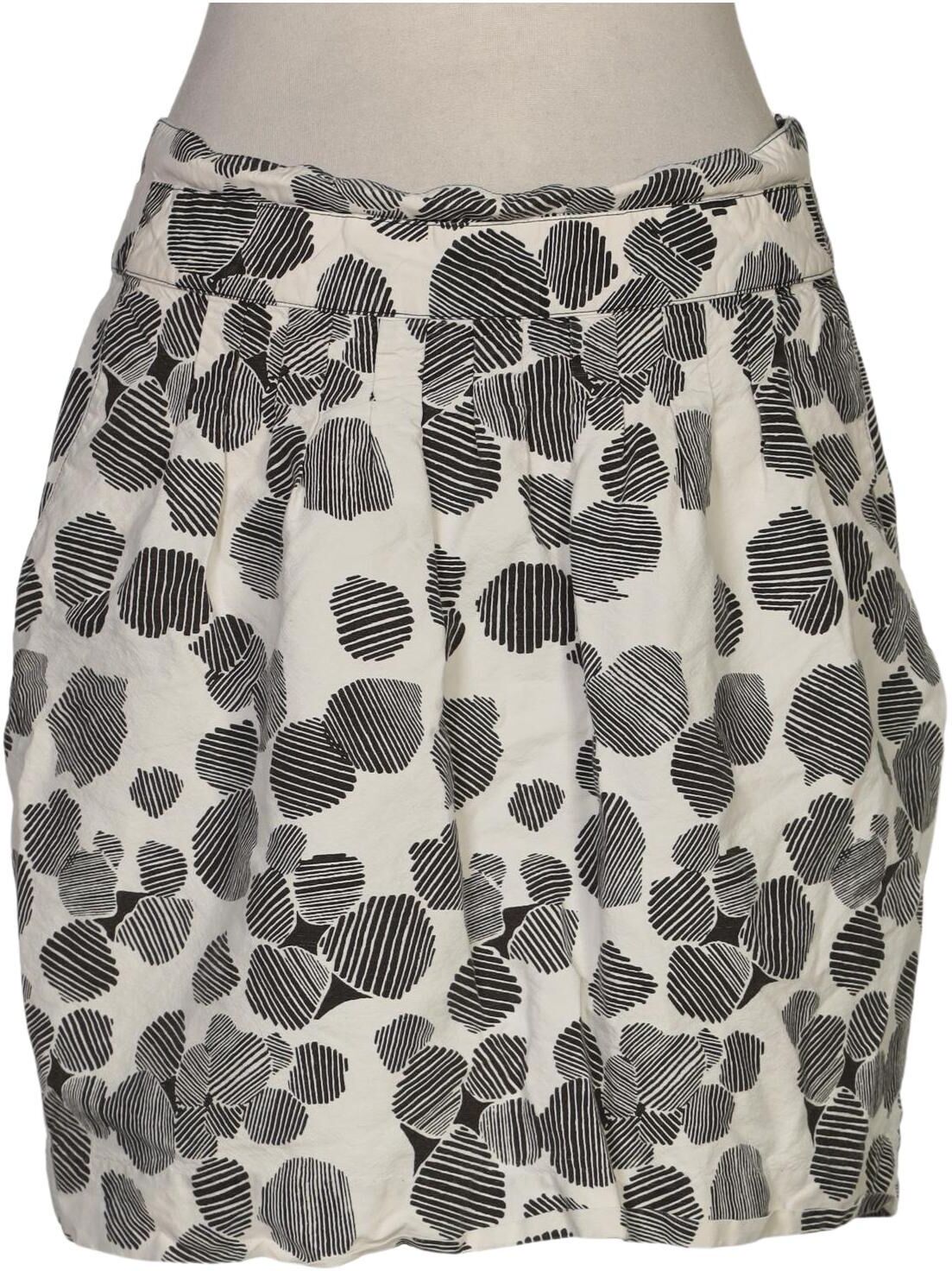 Calvin Klein Damen Rock, Mehrfarbig, Gr. M (US 8), Baumwolle / Leinen / Viskose - Second Hand