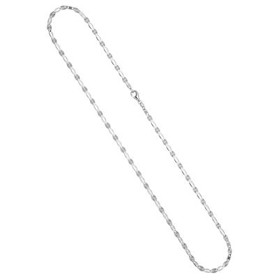 Kette ohne Anhänger JOBO "Kette Fantasiekette 3,2 mm" Gr. 45, silber (silber 925), Halsketten, Damen, 45cm, Silber 925 (Sterlingsilber), 925 Silber rhodiniert