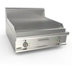 Saro Elektrogriddleplatte 800Mm Breit Tisch Gerillt Modell Lq / Fte4Bbr
