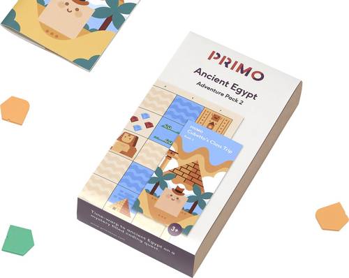 Primo Toys PRIMO007A-DE Cubetto MINT Coding Abenteuer Paket 'Altes Ägypten' Erweiterungsset ab 3 Jahre