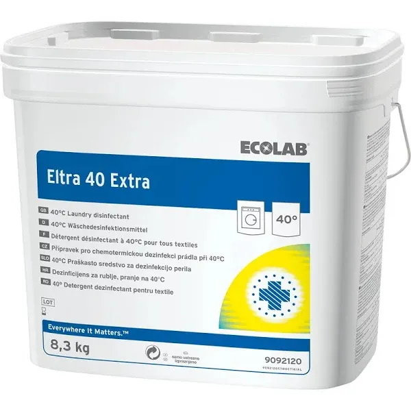 Ecolab Eltra 40 Extra Desinfektionswaschmittel 8,3 Kg., 40° Wäsche 9092120