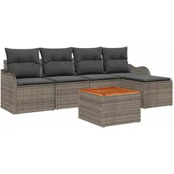 vidaXL Garten-Sofa-Set 6 pcs Grau