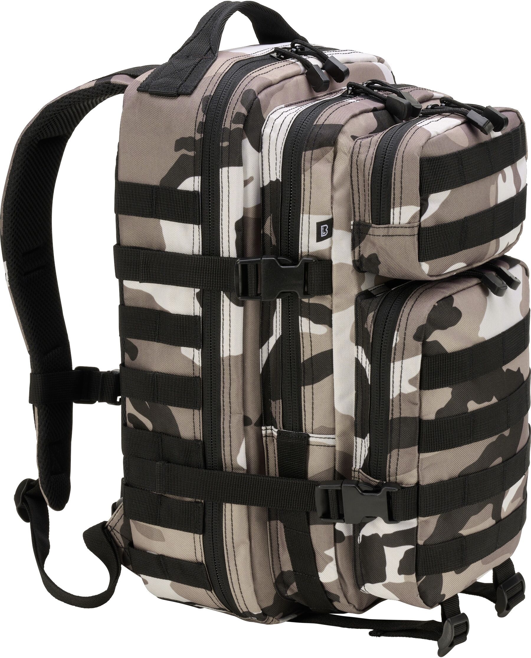 Rucksack BRANDIT "Brandit Herren Medium US Cooper Backpack", Gr. onesize, grau (urban), Polyester, Rucksäcke Rucksack