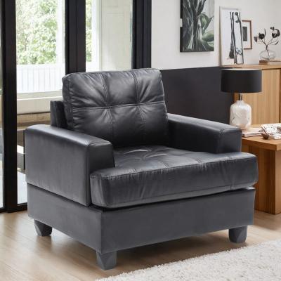 "38"" Accent Chair with Saddle Arms and Transitional Design and Compact Size"