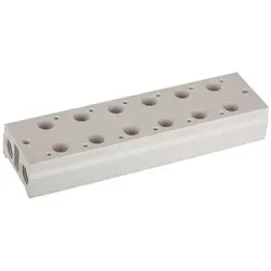 Mehrfach-Grundplatte für 3/2-Wegeventile, 8 Positionen, M5, G 1/8 (5510.08-18)