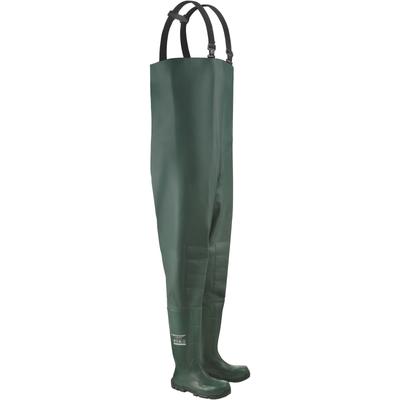 Wanderschuh DUNLOP "Acifort JobGUARD Wathose Full Safety" Gr. 45, grün, 45, Obermaterial: 100% PVC PVC., Schuhe, Wanderschuh