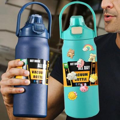 Uplifted Finds 1.5L Stainless Steel Thermo Bottle Large Capacity Vacuum Insulated Water Mug 1000 Ml a