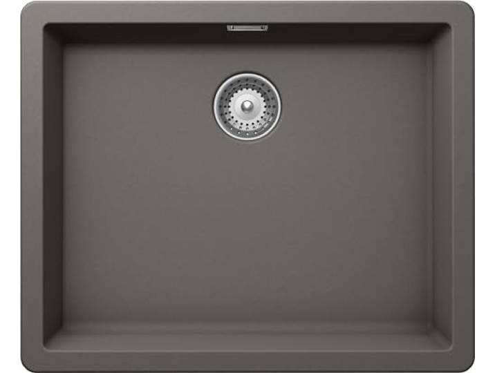 SCHOCK Küchenspüle Galaxy N100LU 1 Becken mit Haken unter dem Spülbecken inklusive, Material ®Cristadur, Silverstone, 530 x 430 mm