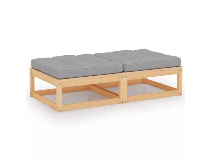 VidaXL - Fußhocker holz, One Size, Grau