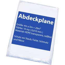 Vago-Tools Malerplane Abdeckfolie 4x5m 10my 1 Stück