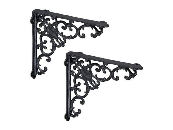 Relaxdays 8 x Regalwinkel antik schwarz