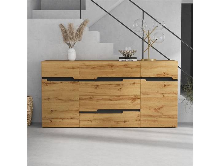 Buffet salon 160 cm design moderne sans poignées