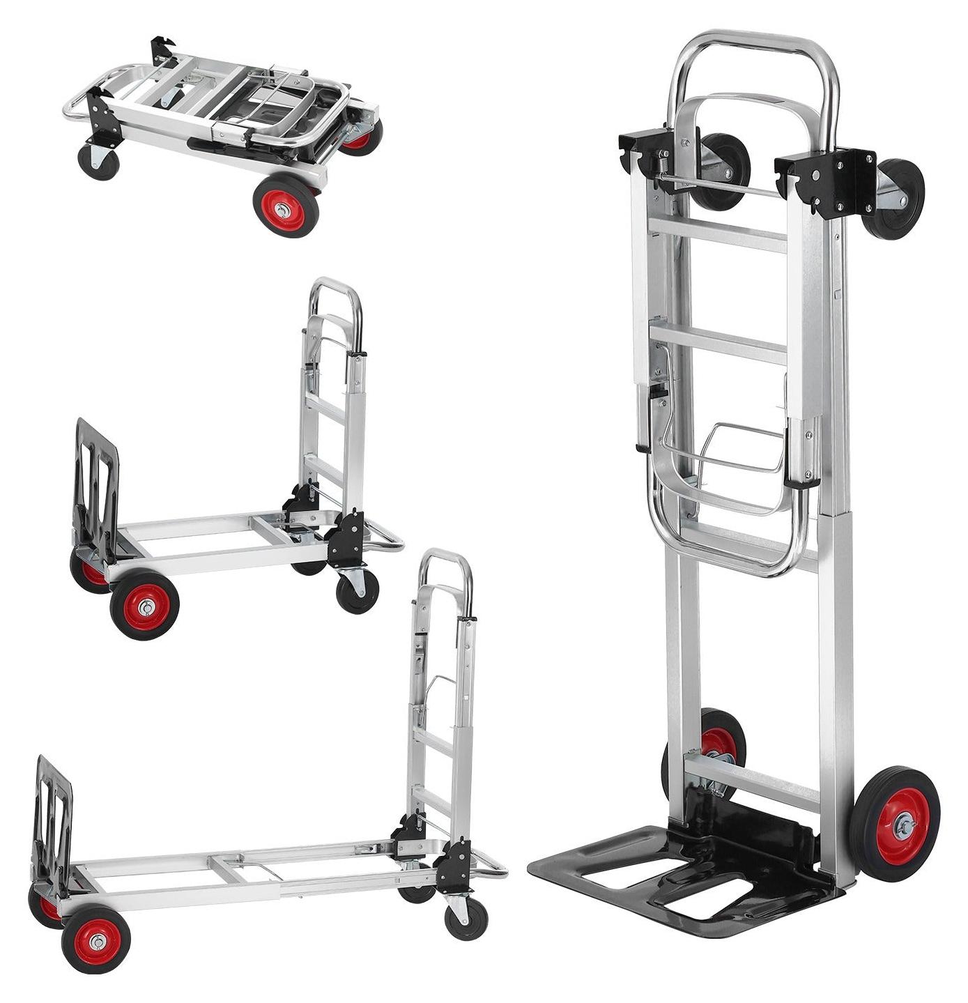 Stapelwagen - Handwagen - Plattformwagen - Transportwagen - Karrenwagen - 2-in-1, verstellbares Modell