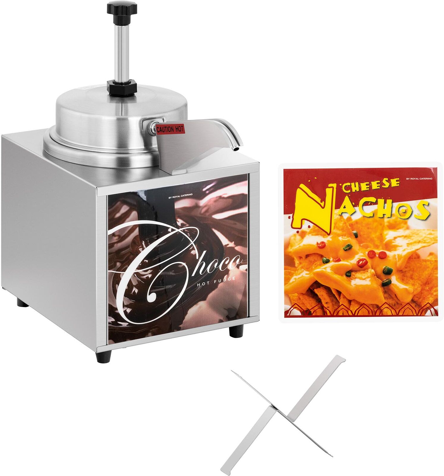 Royal Catering Saucenspender - mit Heizfunktion - Nacho-Käse - Schokolade - 3,3 l RCKW-1.0