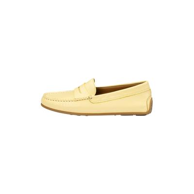 Slipper LLOYD "Hochwertiger Slipper", Damen, Gr. 37, gelb, Leder, unifarben, Schuhe Slipper, mit klassischem Design
