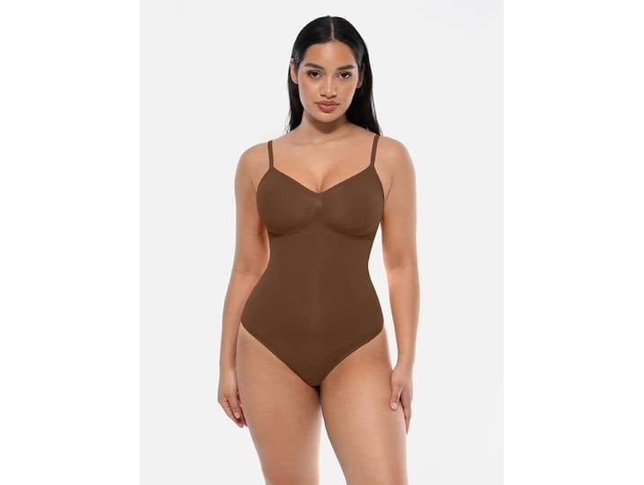 Feelingirl Corselet gainant ventre sans coutures 5XL - marron