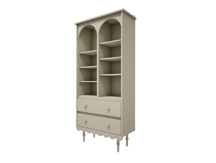 Bibliothèque 2 tiroirs Wood Luck Babushka Olive