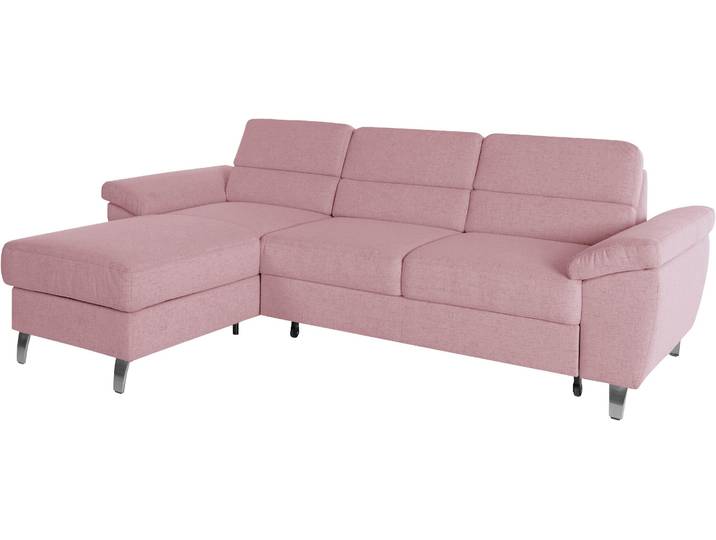 Ecksofa SIT & MORE Sorano L-Form , rosa (altrosa), B:250cm H:88cm T:161cm, Sofas, Ecksofa, wahlweise mit Schlaffunktion und Bettkasten
