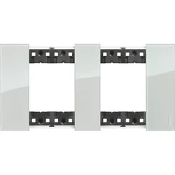 BTicino KA4802M2DA LivingNow Abdeck- rahmen 2x2-modulig in Farbausführung Sky