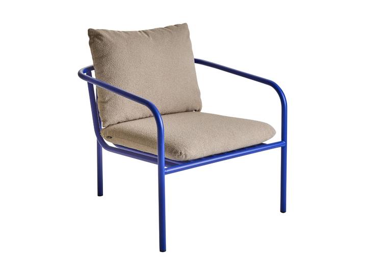 Brafab Bendt fauteuil lounge Teddy beige-indigo blue
