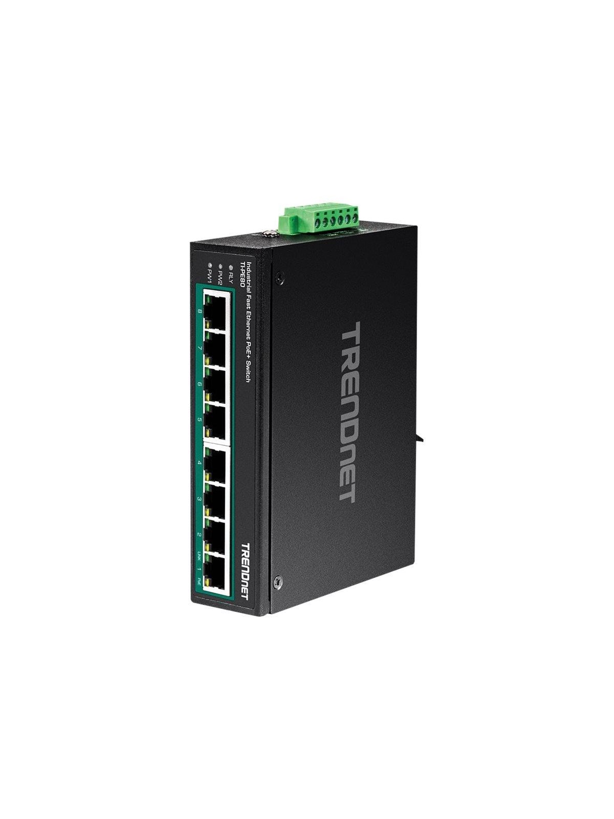 TRENDnet TI-PE80 - Industrial - switch - 8 ports