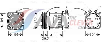 Ava Clever Choice Kompressor, Klimaanlage Uvak035