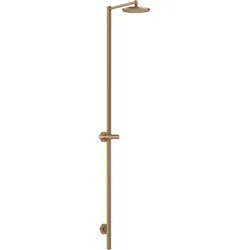 Hansgrohe AXOR Starck Nature Duschsäule mit Kopfbrause 240 1jet, Brushed Bronze, 240 mm Brausekopfgröße, Outdoor