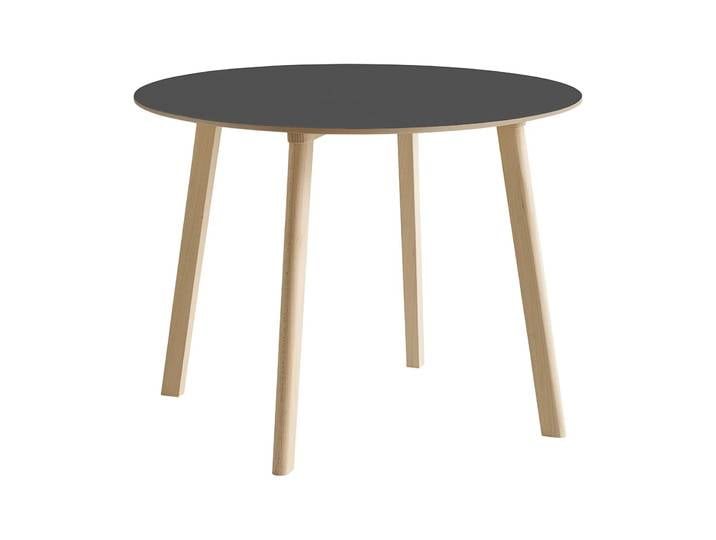HAY CPH220 Deux 2.0 Tisch Ø98 cm Stone grey-untreated beech