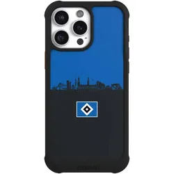 Nivocase Hülle für Apple iPhone 16 Pro Max Stossfeste Handyhülle NIVOmax Case Schwarz HSV Hamburg Skyline (Apple iPhone 16 Pro Max), Smartphone Hülle, Schwarz
