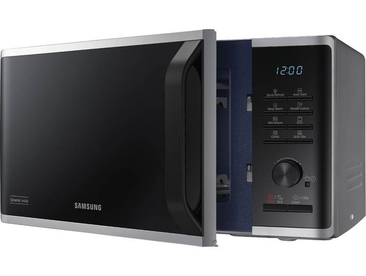 SAMSUNG Mikrowelle MG2AK3515AS/EG, 23 ℓ , schwarz, B:48,9cm H:27,5cm T:39,2cm, Mikrowellen, Mikrowelle
