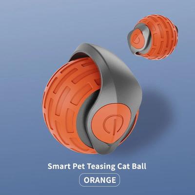 Inspire Essentials Speedy Tail Smart Interactive Cat Toy Ball orange