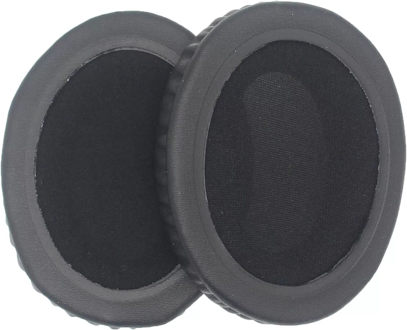 INF Universal Oval Ohrpolster 95x80mm Proteinleder - Schwarz (2 Stk.)