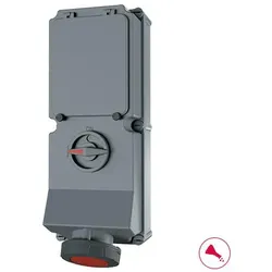 Mennekes 7296 Wanddose DUO,63A5p6h400V,IP67