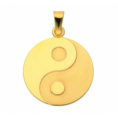 Kettenanhänger ADELIA´S "Damen 333 Gold Anhänger Ying Yang", gold, Schmuckanhänger, Damen, Gelbgold 333 Gold, Gelbgold 333, Gold, Kettenanhänger, Goldschmuck für Damen