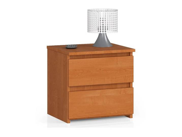 Raumhirsch Furniture Nachttisch praktisch & stilvoll - Nachtschrank - Nachtkommode Beistelltisch, Maße: 40x40x35 cm, 2 Schubladen, Soft-Close