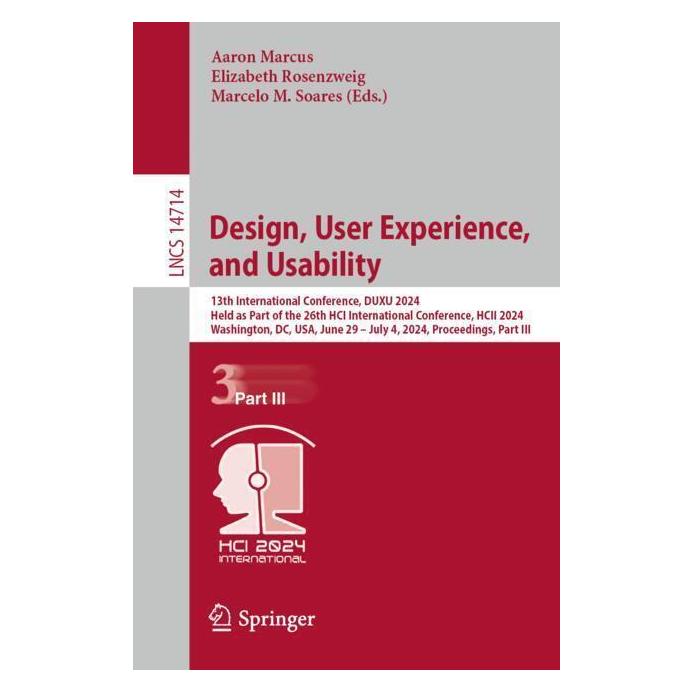 Springer Design, User Experience, and Usability (Englisch, Softcover, Aaron Marcus, Elizabeth Rosenzweig, Marcelo M Soares) (57046414)