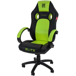 ELITE Gaming-Stuhl EXODUS, Memory-Schaum, extra hohe Rückenlehne, Wippmechanik, Armpolster, MG100 (Schwarz/Neongrün)