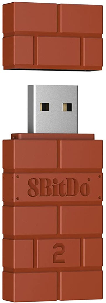 8bitdo Trådlös Usb Adapter V2 - Brun