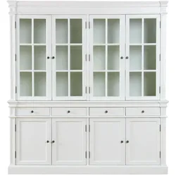 Ebuy24, Vitrine + Buffetschrank, Vitrinenschrank Amaretta (45 x 186 x 200 cm)