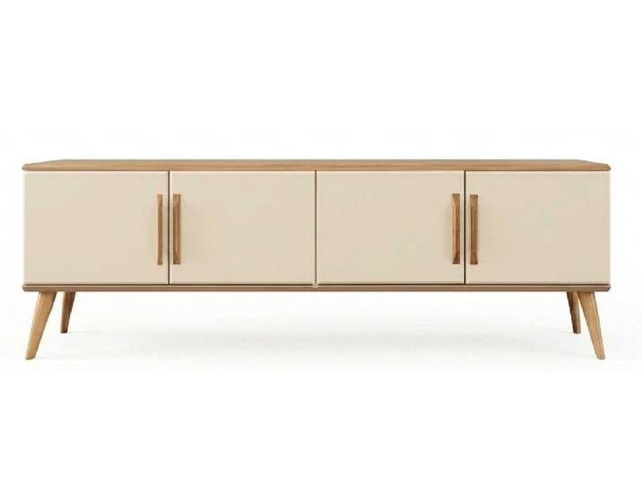 Xlmoebel Lowboard Tv Lowboard Beige Modern Luxus Tv Board Fernsehtisch Tv Kommode (1-tlg)