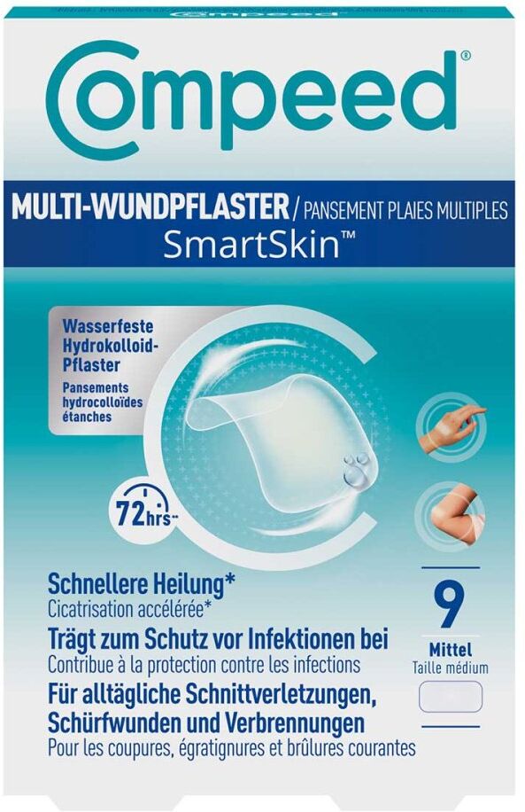 Compeed Multi-wundpflaster Smartskin Medium 9stk