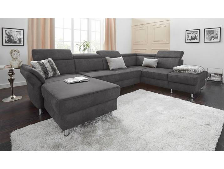 sit&more Wohnlandschaft Avignon U-Form, optional Schlaffunktion & Stauraum, inklusive Kopfteilverstellung
